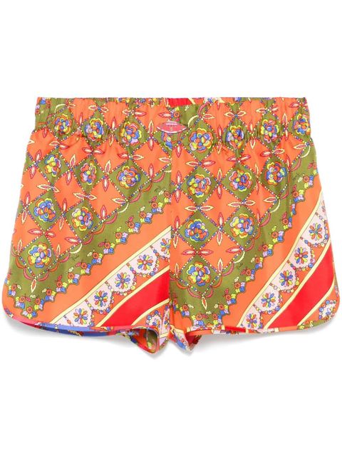 PUCCI Festa-print silk shorts - Green - zdjęcie produktu nr 1