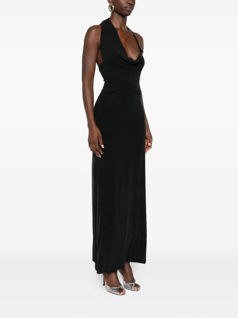 Aya Muse halterneck midi dress - Blue