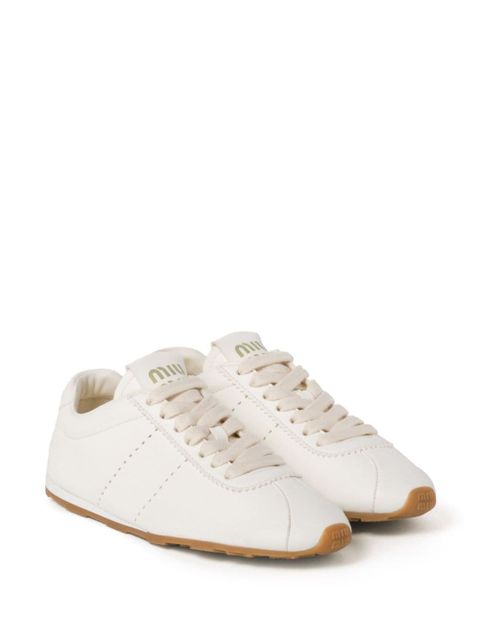 Miu Miu Plume nappa leather sneakers - White - zdjęcie produktu nr 2