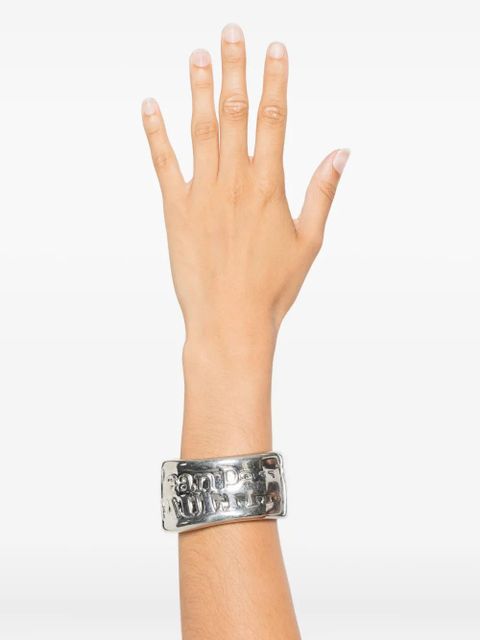 Jean Paul Gaultier engraved-logo bracelet - Silver - zdjęcie produktu nr 2