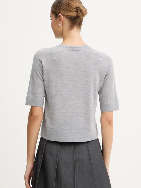 United Colors of Benetton sweter wełniany damskie kolor szary lekki 11AHD10E6