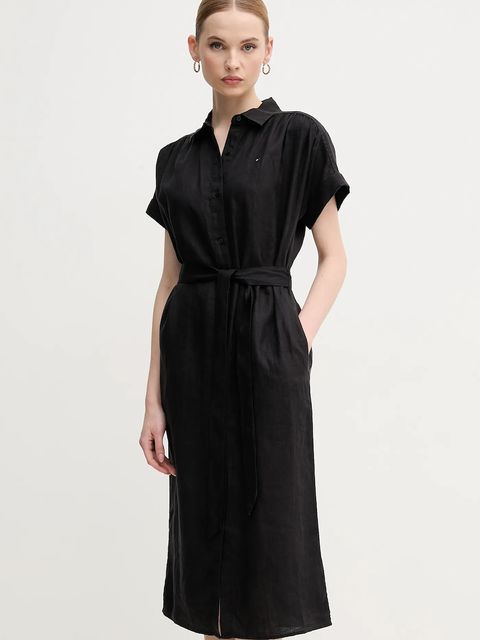 Tommy Hilfiger sukienka lniana - zdjęcie produktu nr 1