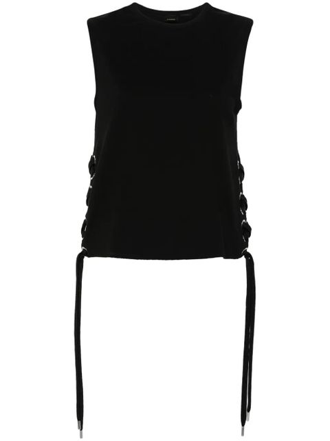 PINKO sleeveless cotton top - Black - zdjęcie produktu nr 1