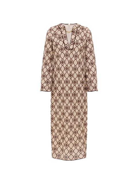 ZIMMERMANN chain embroidered midi dress - Neutrals - zdjęcie produktu nr 1