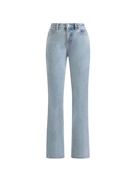 Manière De Voir Abbie flared contrast-stitch jeans - Blue - zdjęcie produktu nr 1