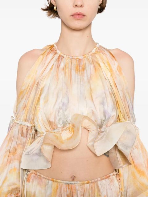 ZIMMERMANN balance flounce blouse - Yellow - zdjęcie produktu nr 2