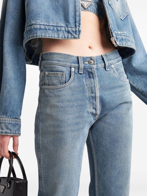 Prada low-rise organic-denim jeans - Blue