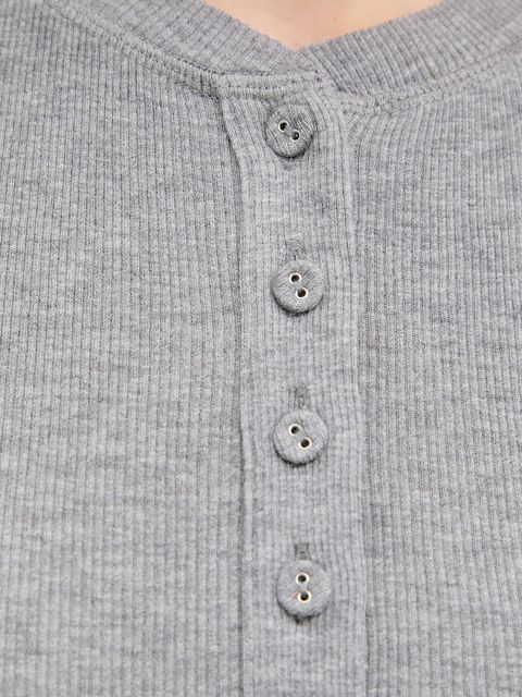 MAX&Co. longsleeve z dodatkiem wełny kolor szary 2526946014200