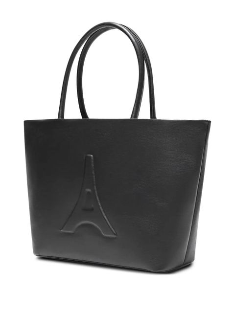 Manière De Voir embossed eiffel tote bag - Black