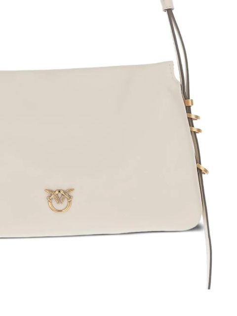 PINKO logo-plaque crossbody bag - White