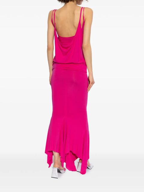The Attico layered mermaid-silhouette maxi dress - Pink