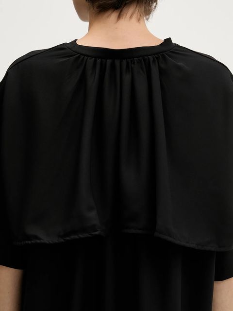 Sisley t-shirt damski kolor czarny 3JTHL1080