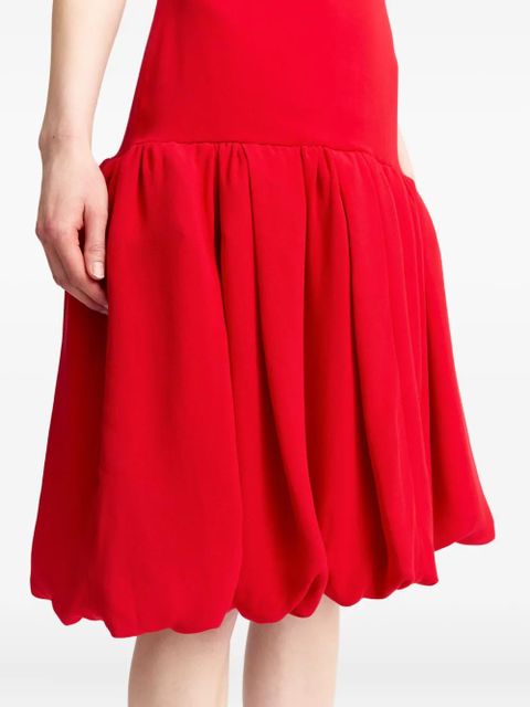 16Arlington Viana balloon-hem square-neck mini dress - Red
