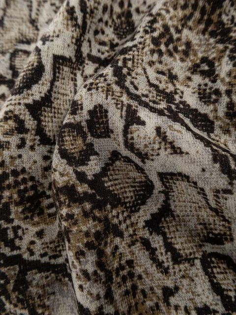 ISABEL MARANT snakeskin-print fringed scarf - Black - zdjęcie produktu nr 2