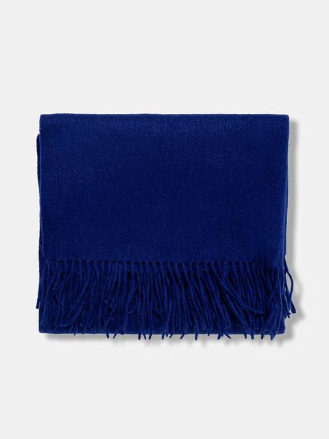 Answear.LAB szal wełniany damski kolor niebieski gładki - zdjęcie produktu nr 2