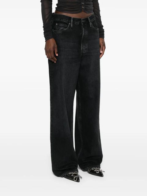 Acne Studios low-rise wide-leg jeans - Black