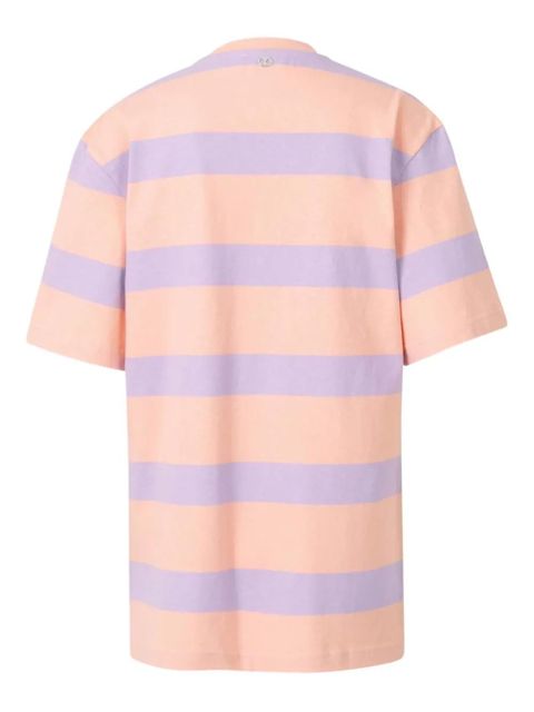 Rabanne striped cotton T-shirt - Pink