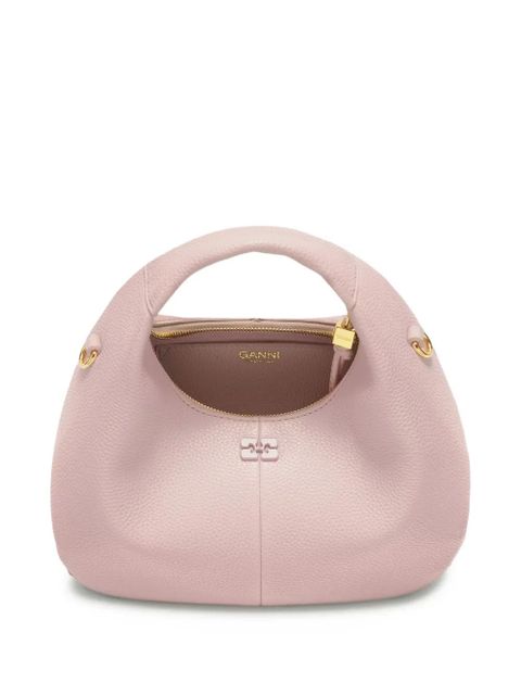 GANNI logo-detail charm tote bag - Pink