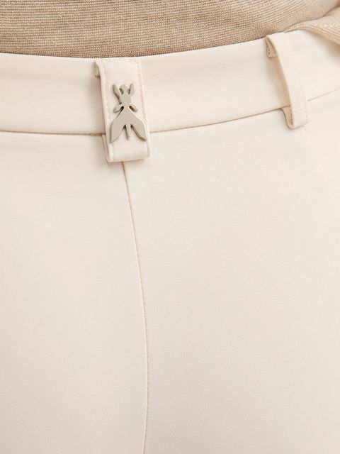 Patrizia Pepe spodnie damskie kolor beżowy dopasowane high waist 8P0781 A6F5
