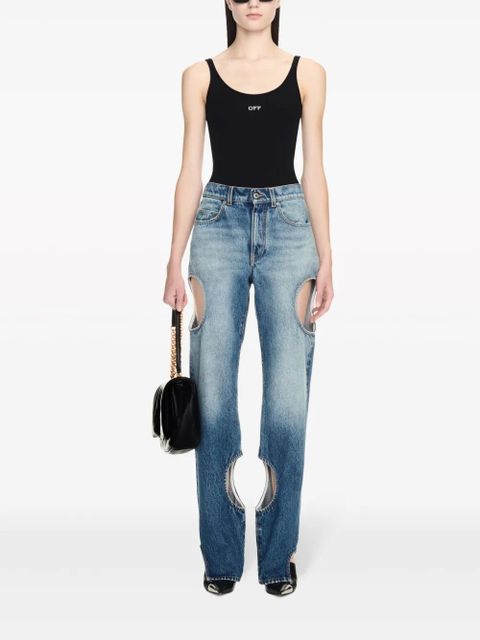 Off-White Meteor cut-out straight-leg jeans - Blue - zdjęcie produktu nr 2