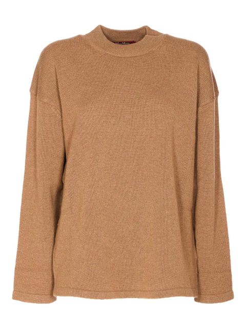 Max Mara crewneck side-split sweater - Neutrals - zdjęcie produktu nr 1