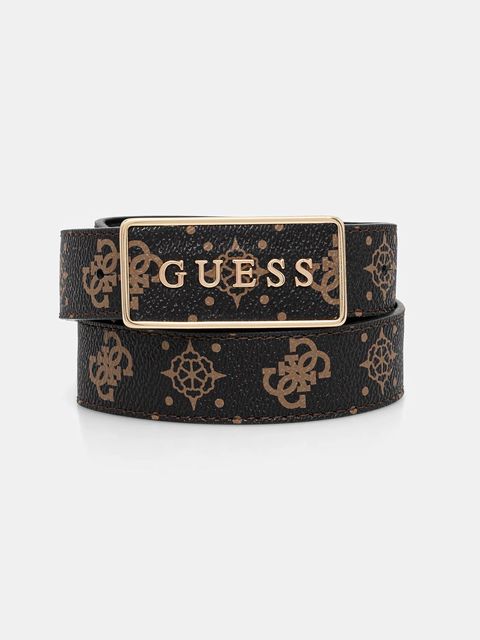 Guess pasek SILIA damski kolor czarny BW9307 P5430