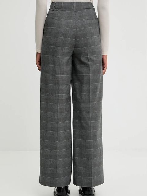 United Colors of Benetton spodnie damskie kolor szary proste high waist 4X8MDF07F - zdjęcie produktu nr 2