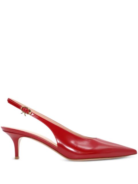 Gianvito Rossi leather slingback pumps - Red - zdjęcie produktu nr 1