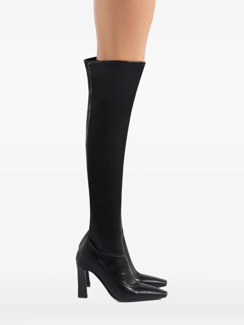 Giuseppe Zanotti square-toe knee-high boots - Black