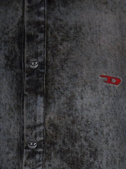 Diesel D-Iletta denim-effect wrap dress - Grey - zdjęcie produktu nr 2