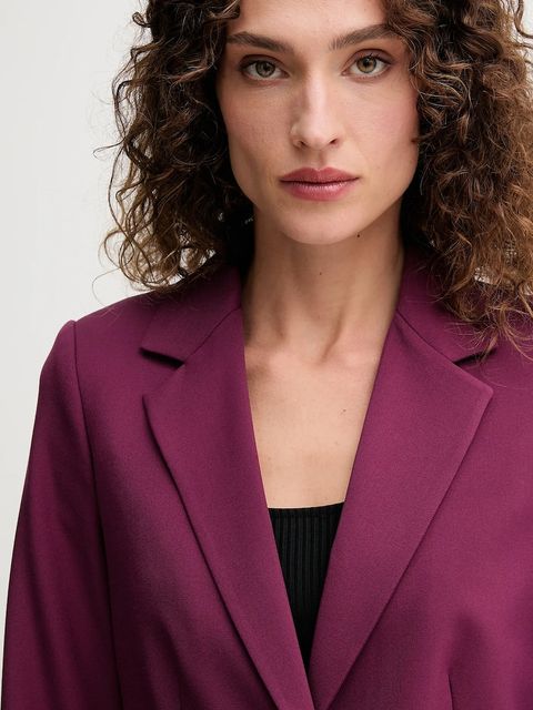 United Colors of Benetton marynarka kolor fioletowy jednorzędowa gładka 2L4HDW02W