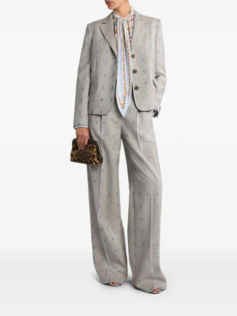 ETRO Prince Wales single-breasted blazer - Neutrals - zdjęcie produktu nr 2