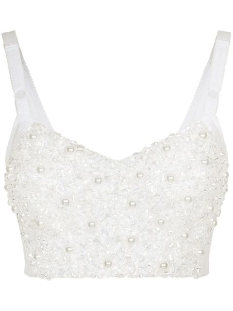 Dolce & Gabbana KIM DOLCE&GABBANA beaded corset top - White - zdjęcie produktu nr 1