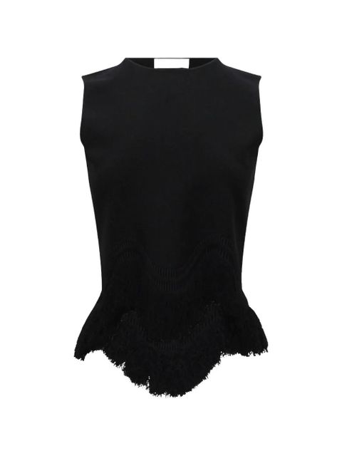 Ulla Johnson Koa fringe-trimmed blouse - Black - zdjęcie produktu nr 1