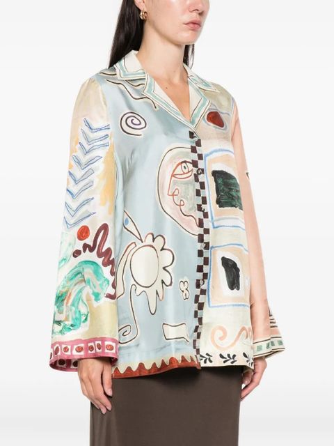 ALEMAIS Michelle silk shirt - Neutrals