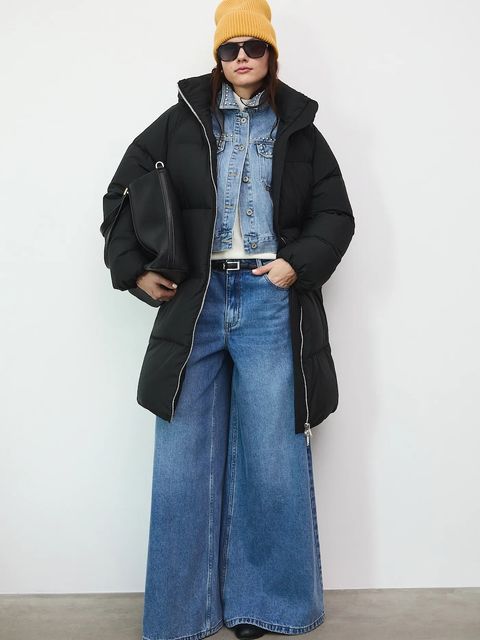 Medicine płaszcz puchowy kolor czarny - zdjęcie produktu nr 1