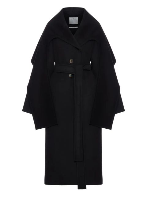 Sportmax shawl-collar belted coat - Black - zdjęcie produktu nr 1
