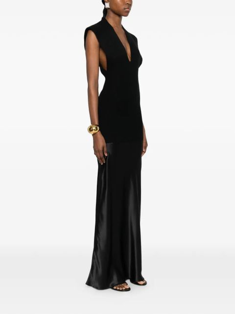 Christopher Esber V-neck sleeveless dress - Black