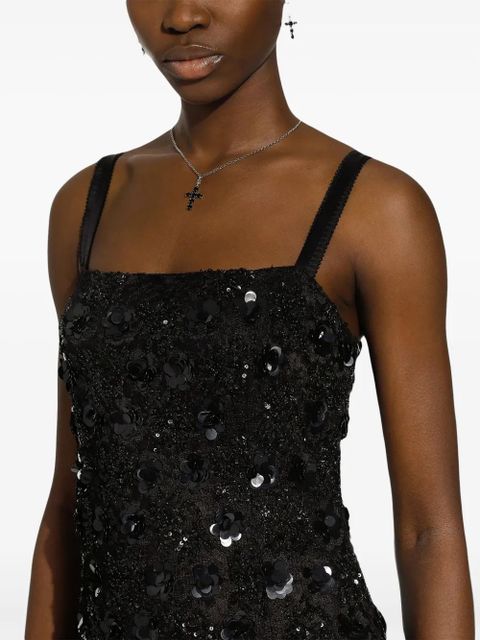 Dolce & Gabbana sequined short dress - Black