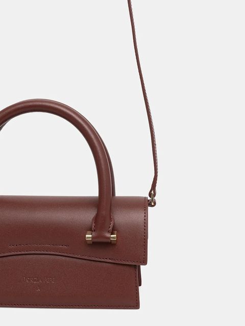 Patrizia Pepe torebka skórzana kolor pomarańczowy - zdjęcie produktu nr 2