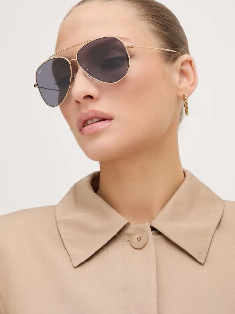 Ray-Ban okulary przeciwsłoneczne kolor fioletowy 0RBR0101S