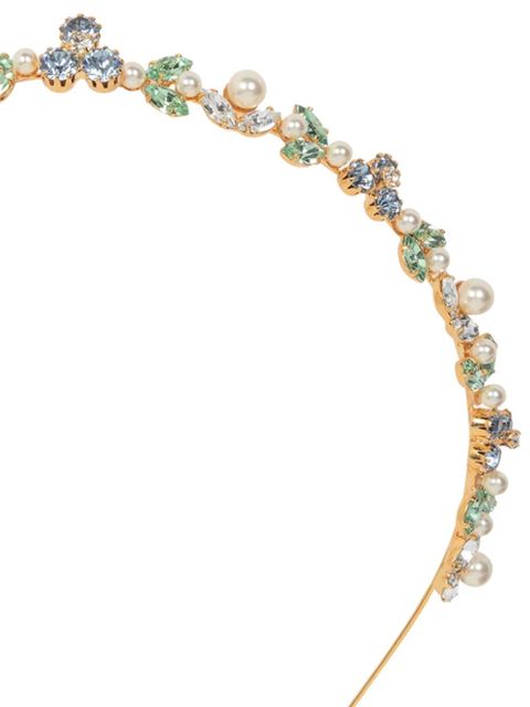 Jennifer Behr Vivi crystal-embellished headband - Gold - zdjęcie produktu nr 2