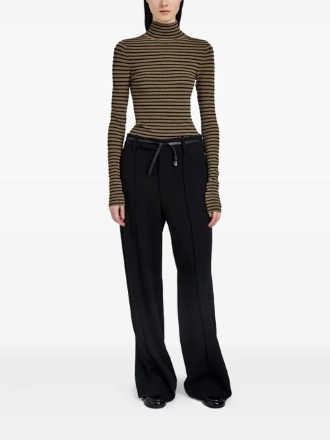 Proenza Schouler Didi striped turtleneck top - Green
