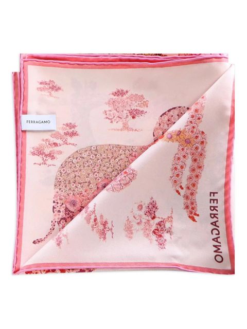 Ferragamo floral silk scarf - Pink - zdjęcie produktu nr 1