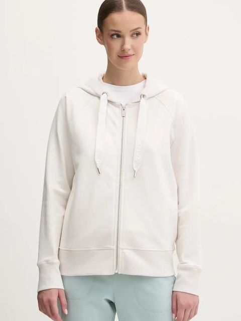 Dkny bluza damska kolor beżowy z kapturem gładka DP5J9510 - zdjęcie produktu nr 1