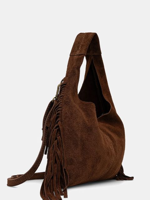 Answear.LAB torebka zamszowa kolor brązowy - zdjęcie produktu nr 2