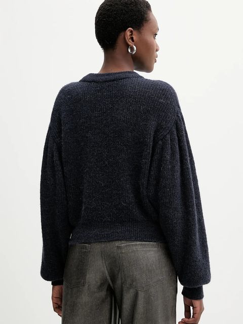 Rotate sweter z wełną 0 kolor granatowy 1142781725