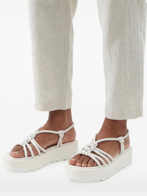 Gianvito Rossi 40mm knotted platform sandals - White