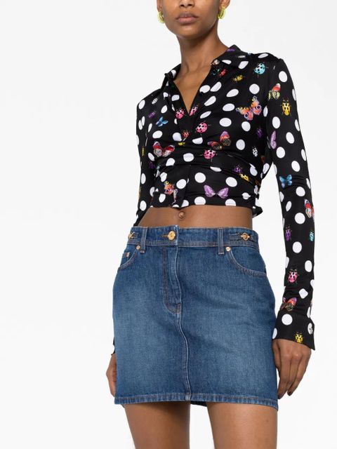 Versace x Dua Lipa Medusa '95 denim miniskirt - Blue