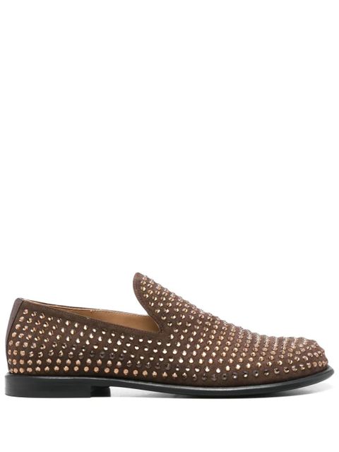 JW Anderson crystal-embellished loafers - Brown - zdjęcie produktu nr 1